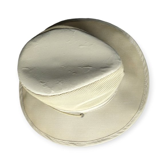 Men's Tan Netted Hat with Drawstring - Picture 5 of 10